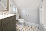 Upstairs bathroom with shower and tub